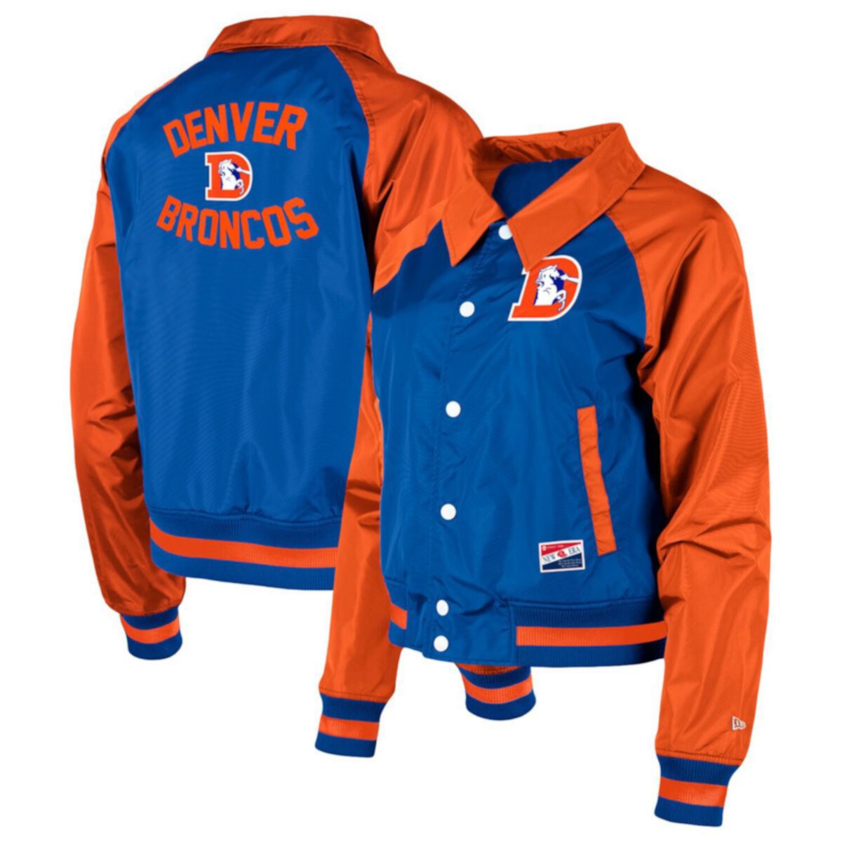 Женская Повседневная куртка New Era Royal Denver Broncos Coaches Raglan Full-Snap New Era