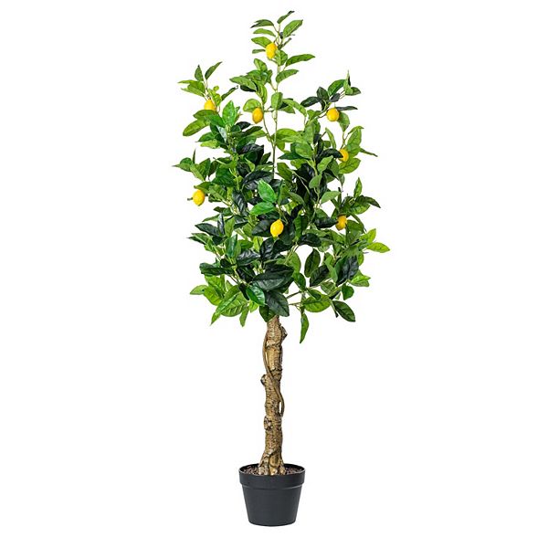 Vickerman 51&#34; Artificial Green and Yellow Real Touch Lemon Tree Vickerman