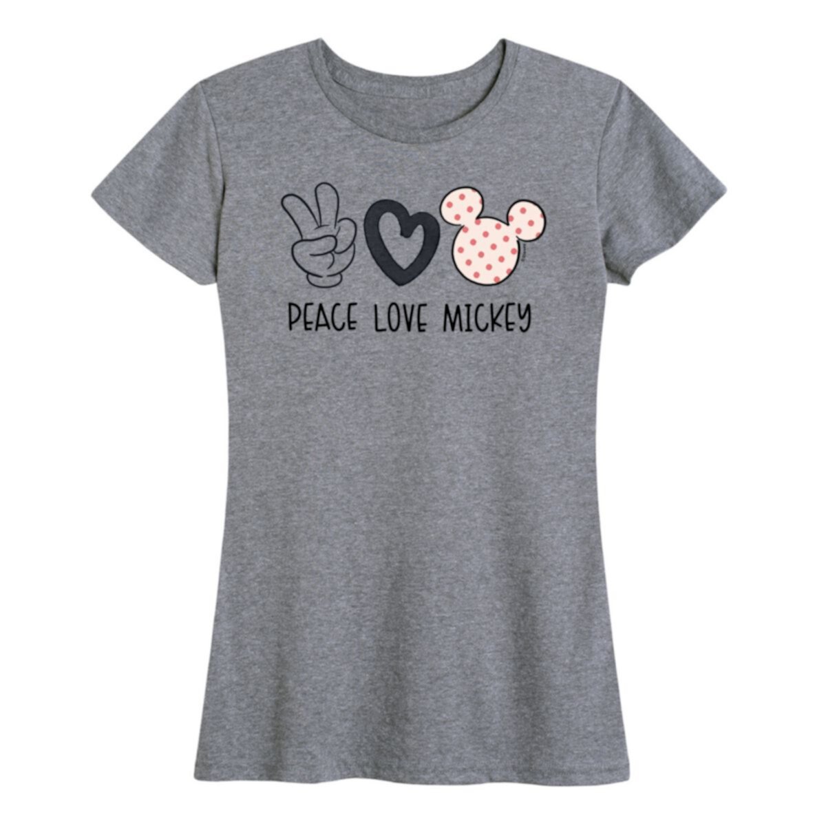 Женская футболка с рисунком Микки Мауса Disney's Peace Love Disney