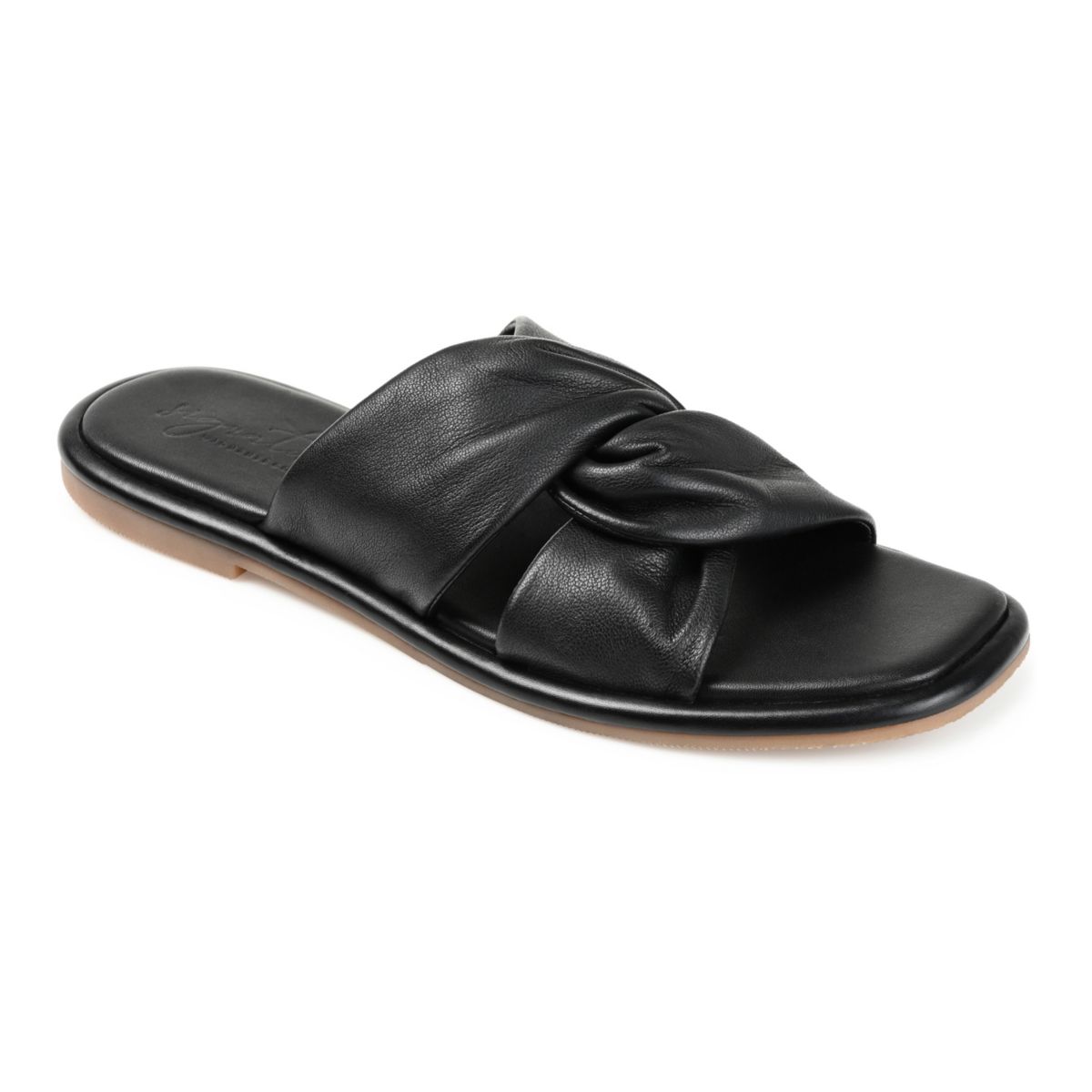 Journee Signature Kanndice Women's Leather Slide Sandals Journee Signature