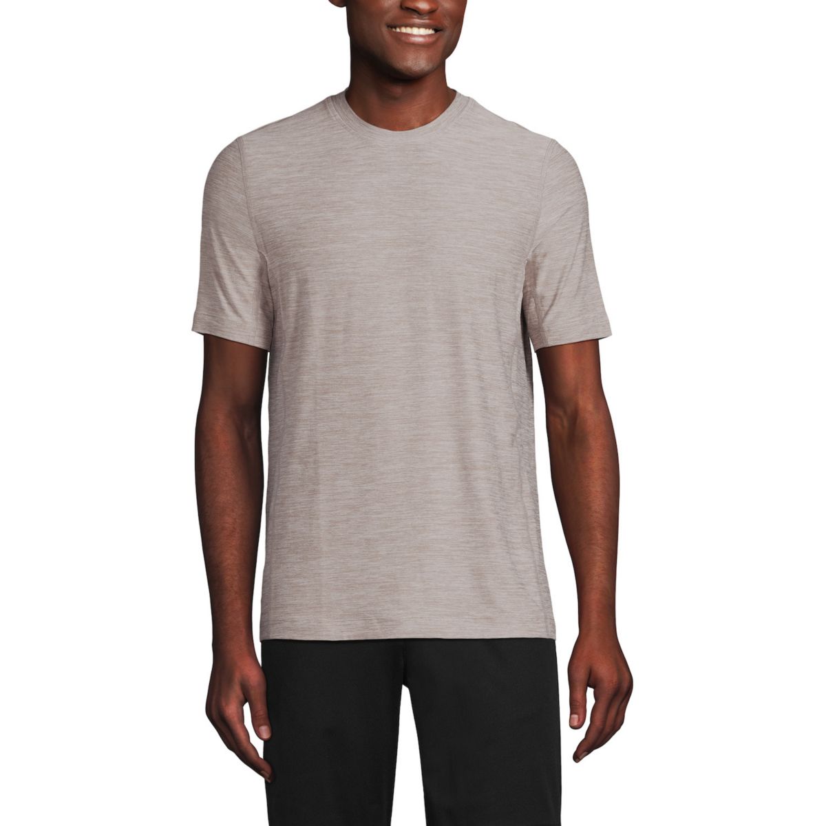 Мужская Футболка Lands' End Short Sleeve Performance Hybrid Crewneck Lands' End