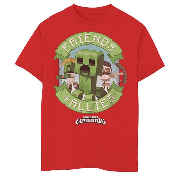 Джерси Minecraft Для мальчиков 8-20 Minecraft Legends Mobs Friends & Allies Graphic Tee Minecraft