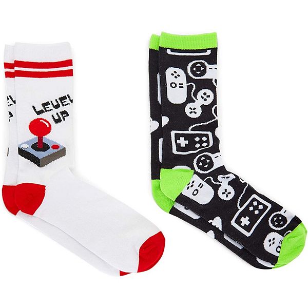 Женские Носки Zodaca Video Game Lovers Crew Socks (Один размер, 2 пары) Zodaca