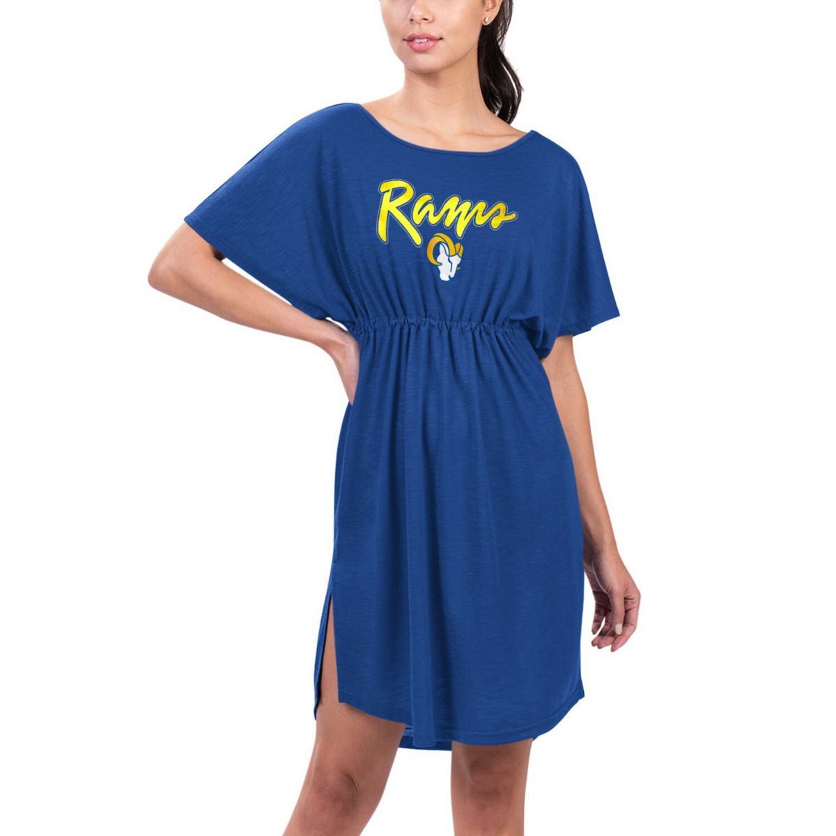 Женский купальник G-III 4Her от Carl Banks Royal Los Angeles Rams Versus Swim Coverup In The Style