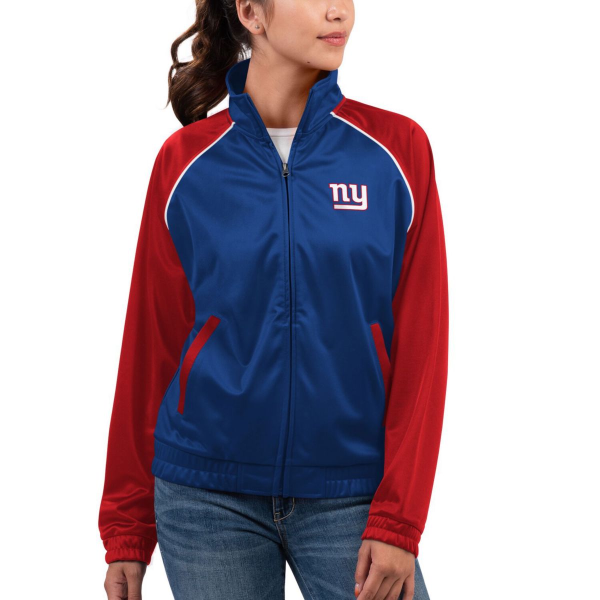 Женская спортивная куртка G-III 4Her New York Giants с полным замком и длинными рукавами In The Style