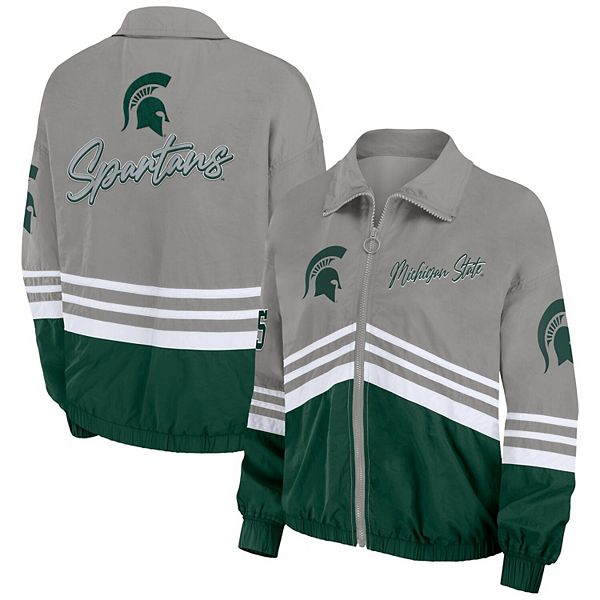 Легкая женская ветровка с молнией Michigan State Spartans от WEAR by Erin Andrews WEAR by Erin Andrews