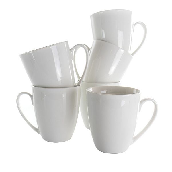 Elama Rosales 6 Piece 12 Ounce Porcelain Mug Set Elama