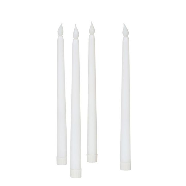 Mikasa White LED Plastic Tapered Candle 4-piece Set Mikasa