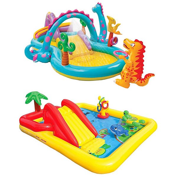 Надувная игрушка для бассейна Intex Dinoland Kiddie Inflatable Pool & Inflatable Ocean Backyard Kiddie Pool Intex