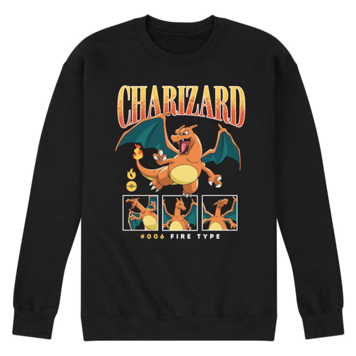 Мужская Футболка Licensed Character Pokemon Charizard Poses Licensed Character