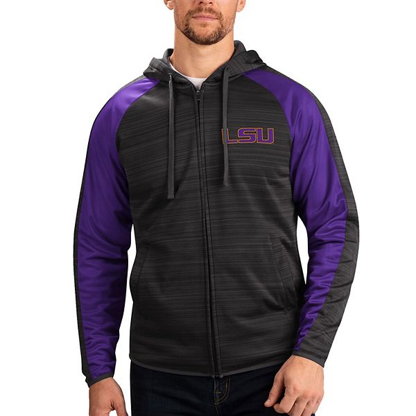 Мужская Повседневная куртка G-III Sports by Carl Banks Черная LSU Tigers Neutral Zone Raglan Full-Zip In The Style