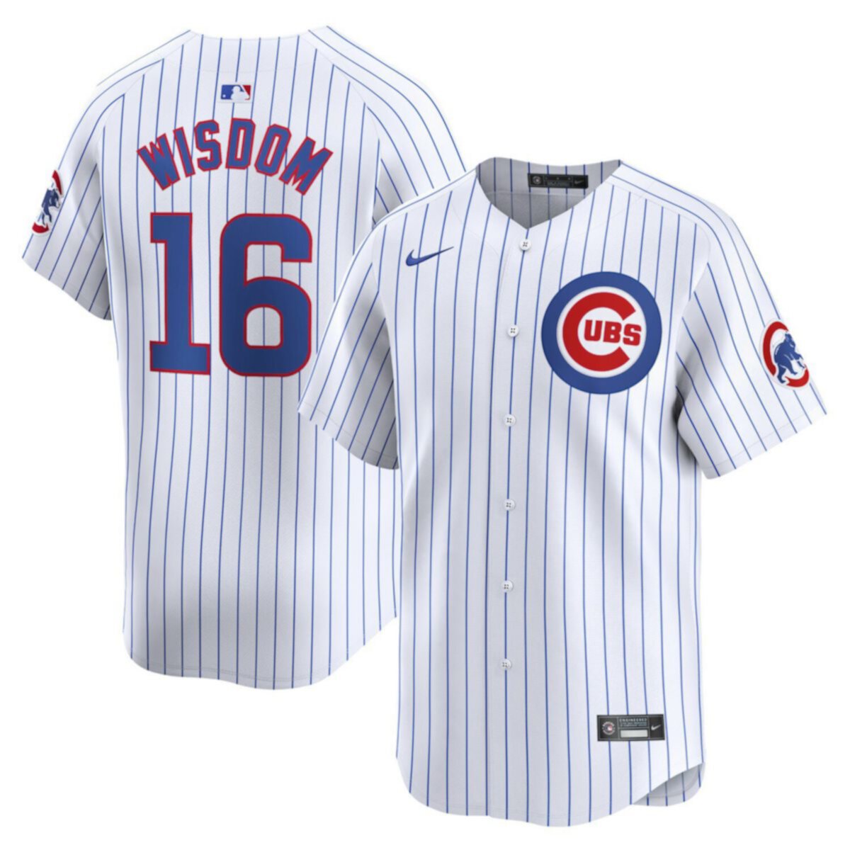 Мужская домашняя лимитированная футболка Patrick Wisdom Nike Chicago Cubs, 100% полиэстер Nitro USA