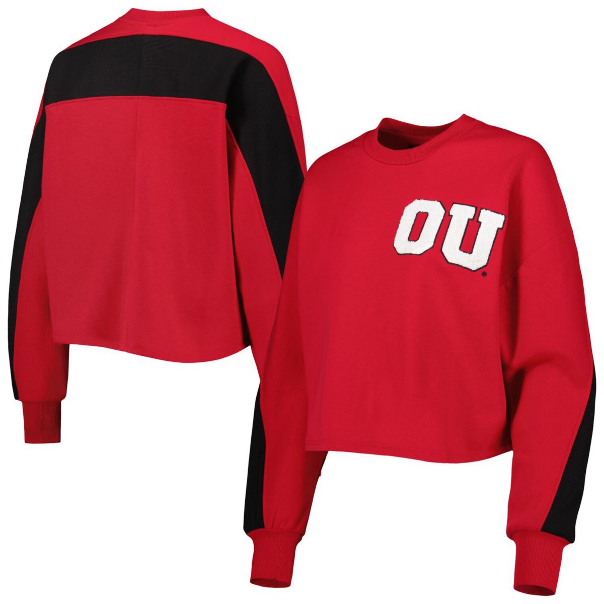 Женский пуловер с цветными блоками Gameday Couture Crimson Oklahoma Early Back To Reality, толстовка Gameday Couture