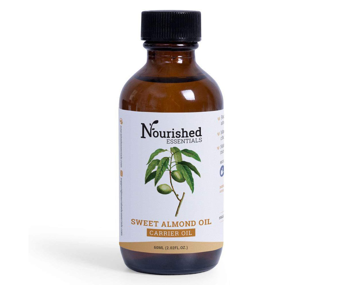 Чистое натуральное масло сладкого миндаля для кожи, волос и ногтей – увлажняющее масло-носитель для эфирных масел Nourished Essentials