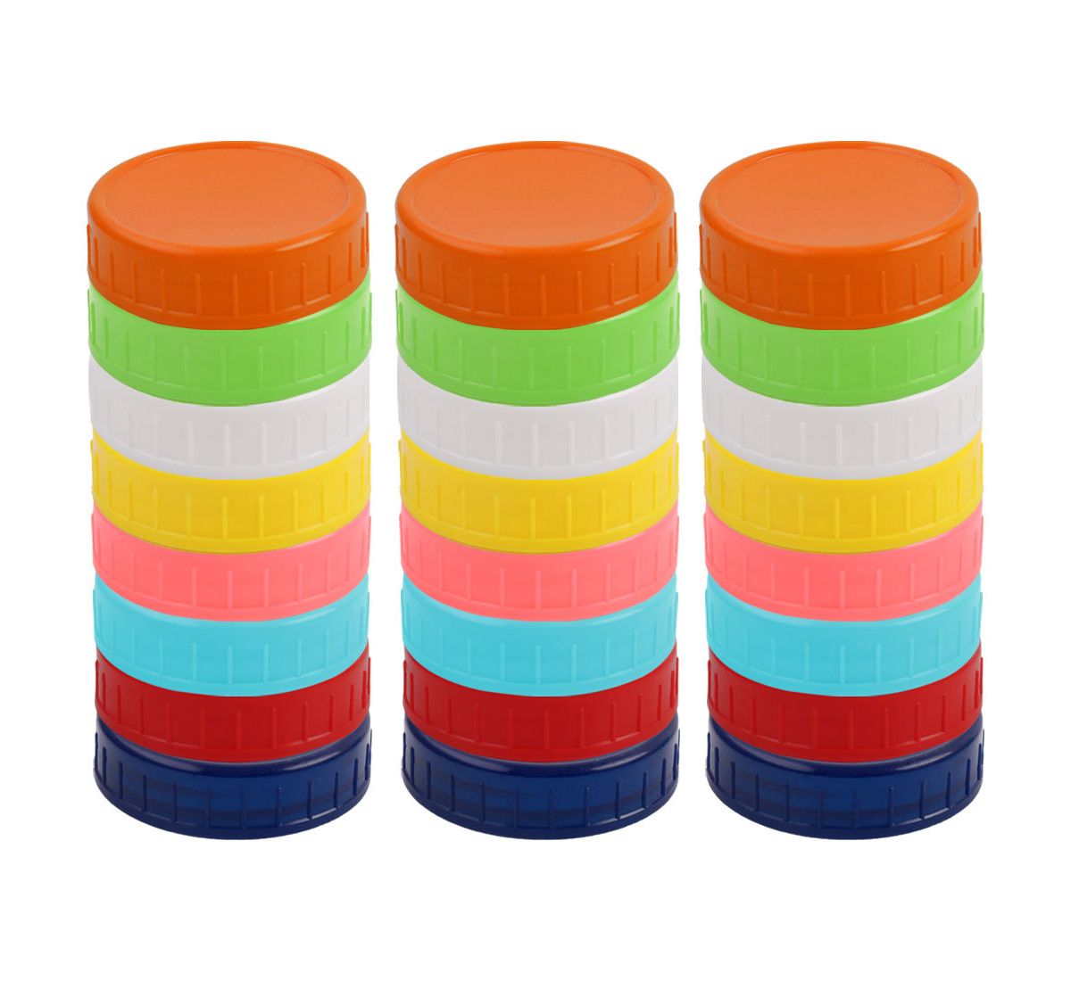 24 шт. разноцветные пластиковые крышки для каменных банок с обычным горлышком, консервные банки для каменщиков Unique Bargains