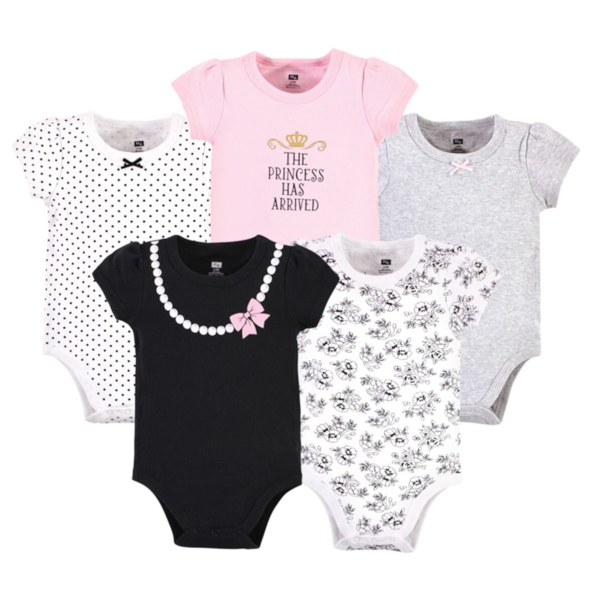 Детские комплекты одежды Hudson Baby Для девочек Cotton Bodysuits, Toile 5-Pack Hudson Baby