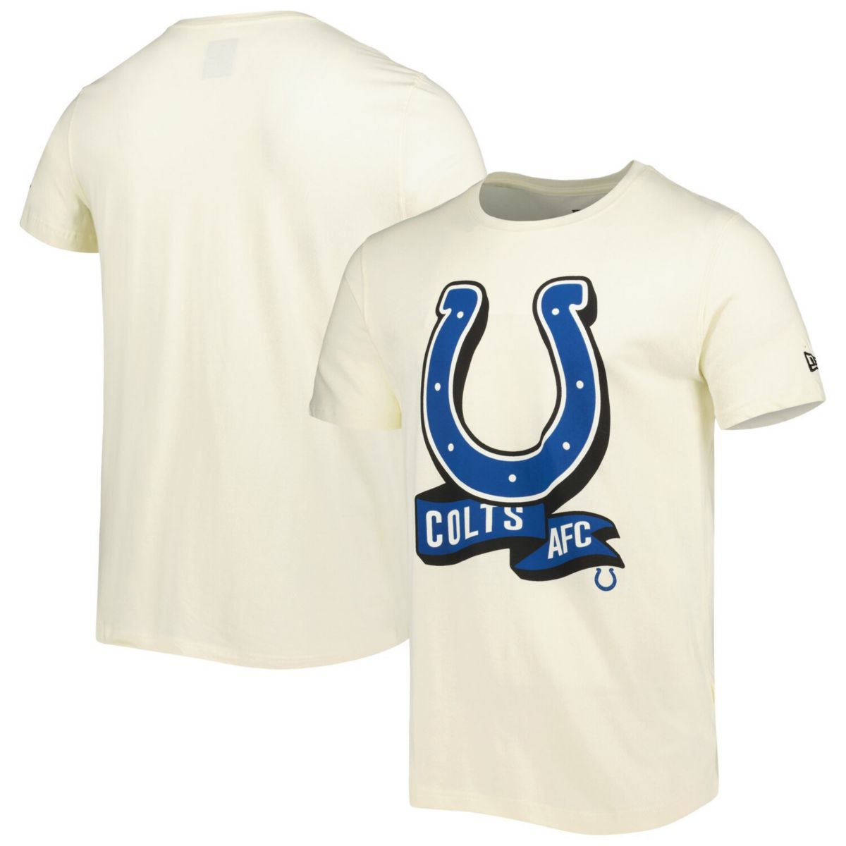 Мужская кремовая футболка New Era Indianapolis Colts Sideline Chrome New Era