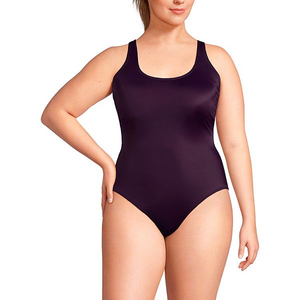 Женский Слитной купальник Lands' End Plus Size X-Back High Leg Tugless Lands' End