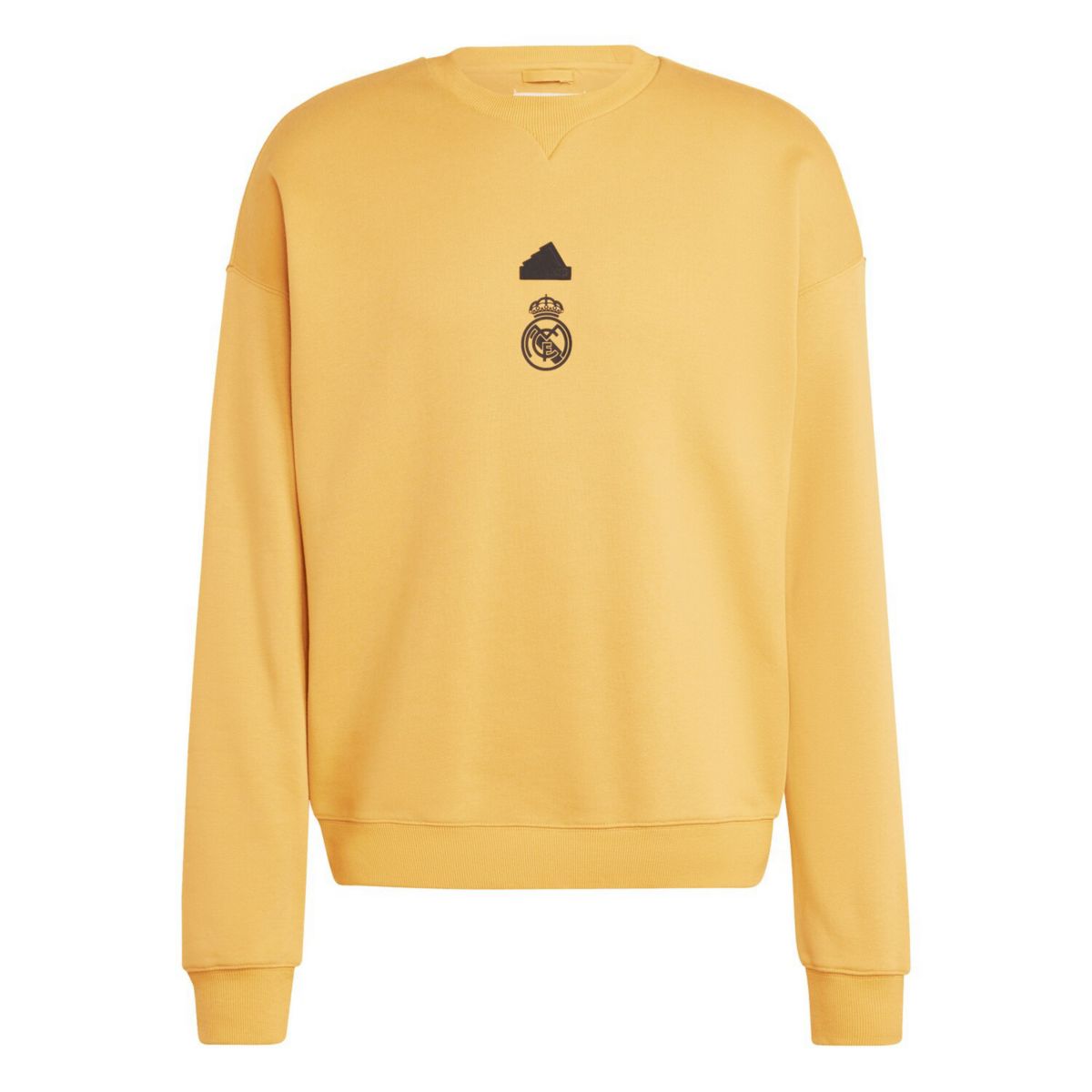 Men's adidas Yellow Real Madrid Lifestyle Crew Sweatshirt Adidas