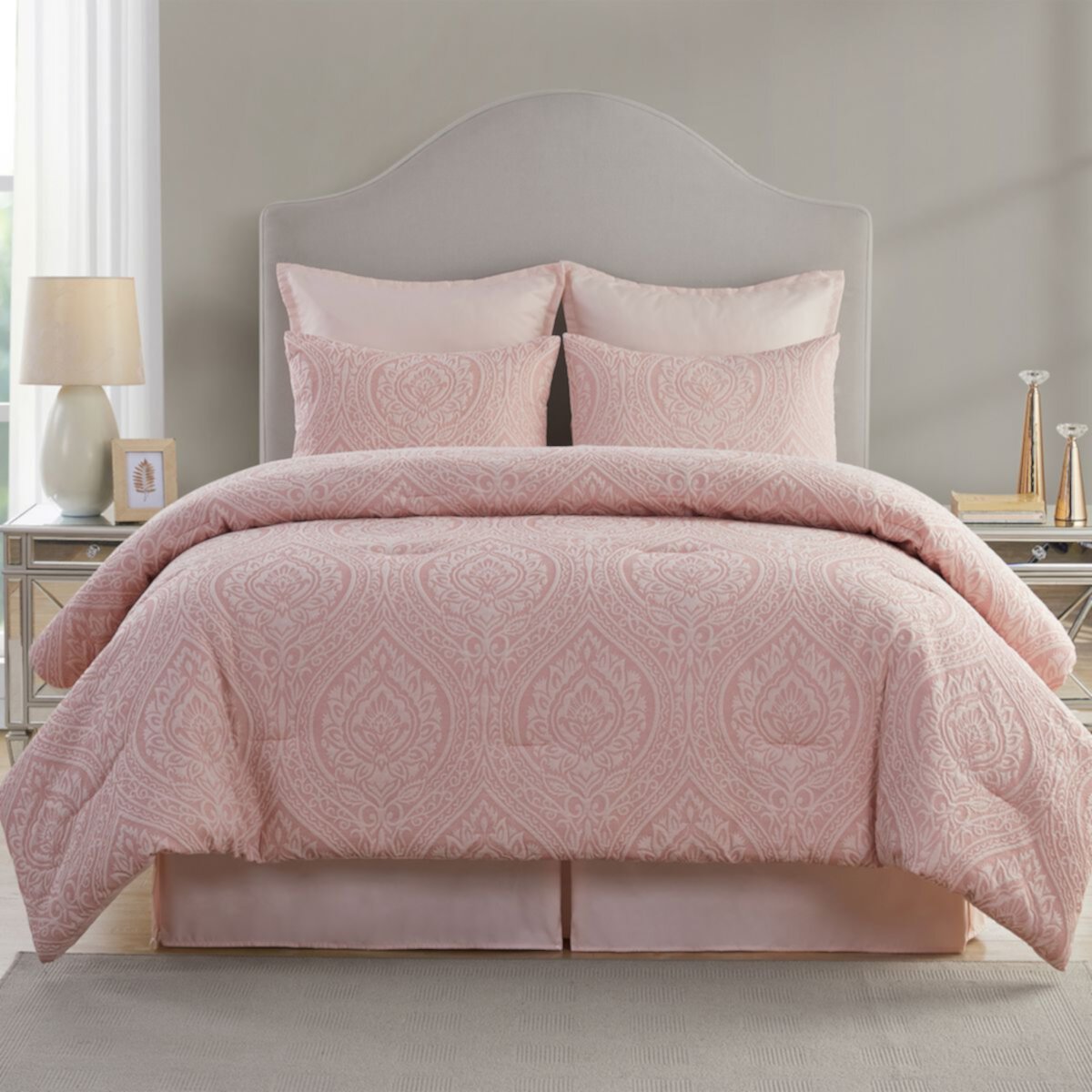 VCNY Home Cougar 6-Piece Ogee Damask Comforter Set with Shams VCNY HOME