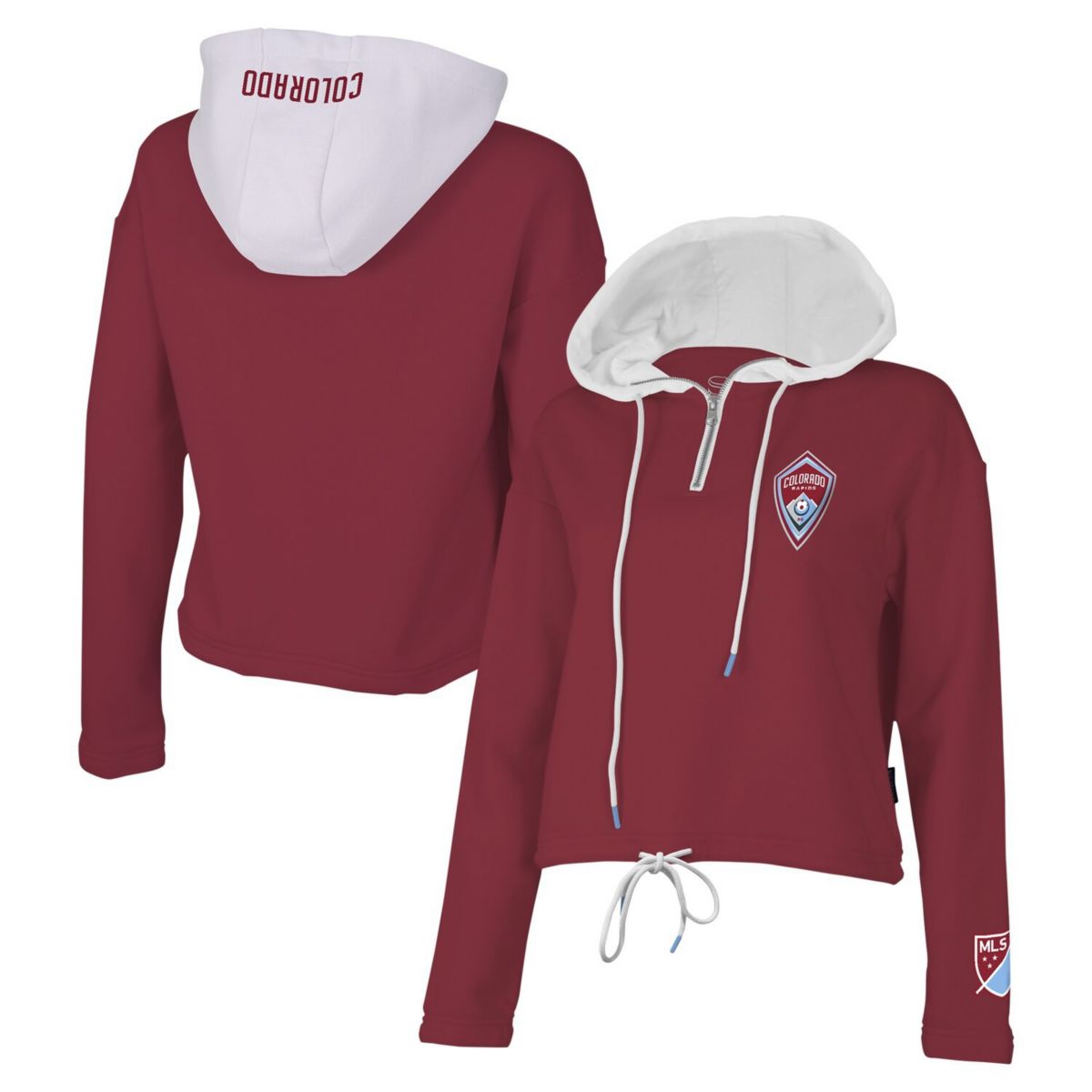 Женская Повседневная куртка Stadium Essentials Бордовая Colorado Rapids Game Plan с 1/4 молнией Stadium Essentials