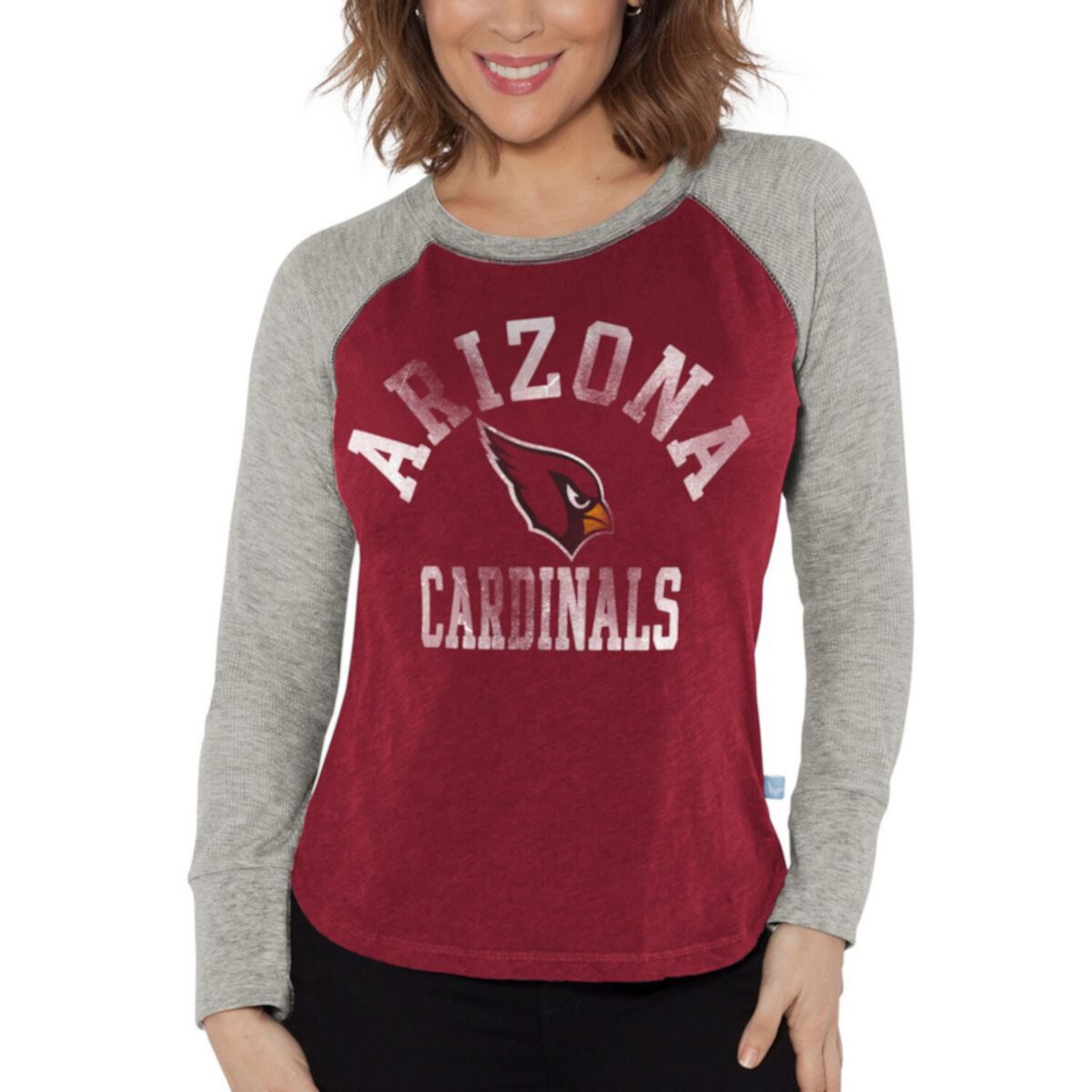 Женская Футболка G-III 4Her by Carl Banks Arizona Cardinals Waffle Knit In The Style