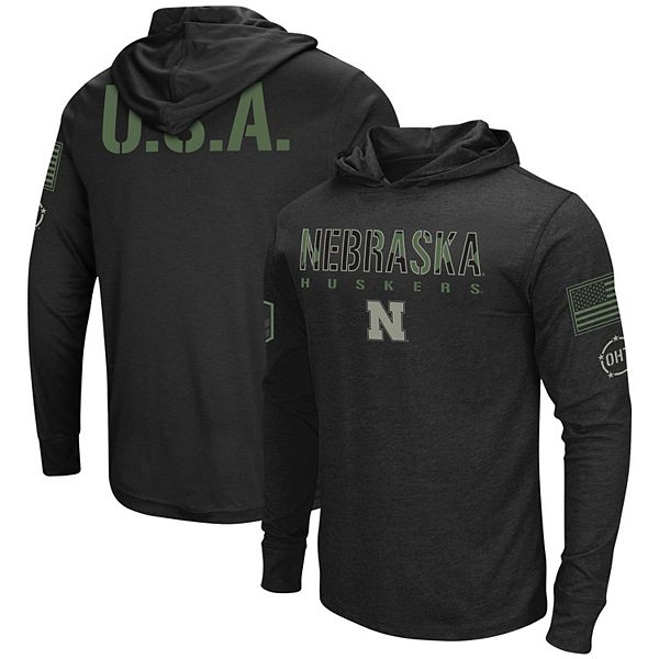 Мужское худи с длинным рукавом Colosseum Nebraska Huskers OHT Military Appreciation Colosseum