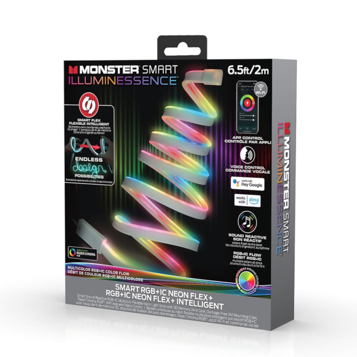 Monster 6.5-ft. Smart Neon Flex Wire Core LED Light Strip Monster