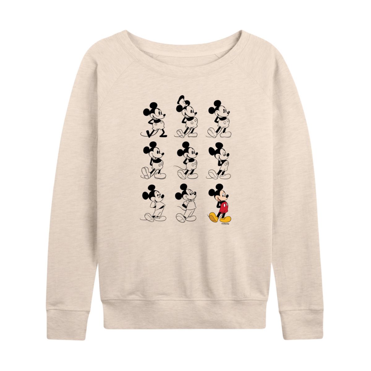 Женский свитшот с напуском и рисунком Disney's Mickey Mouse Evolution Disney