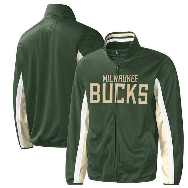 Мужская толстовка на молнии с логотипом Milwaukee Bucks от G-III Sports by Carl Banks G-III Sports by Carl Banks