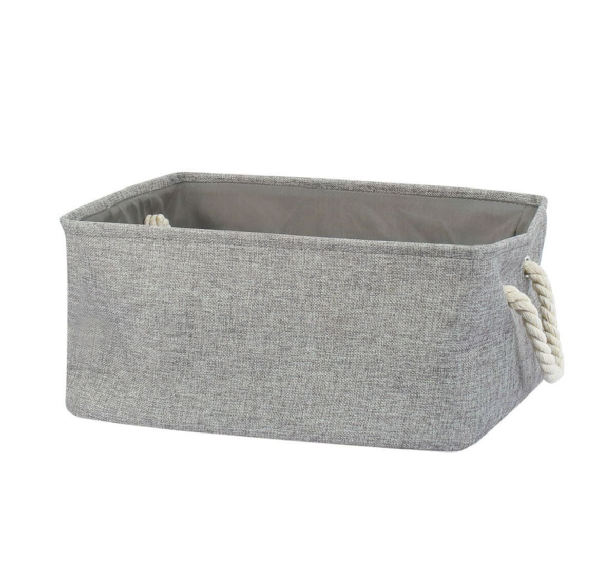 Collapsible Storage Bin Basket Organizer Box Fabric Baskets For Closet Gray L Unique Bargains