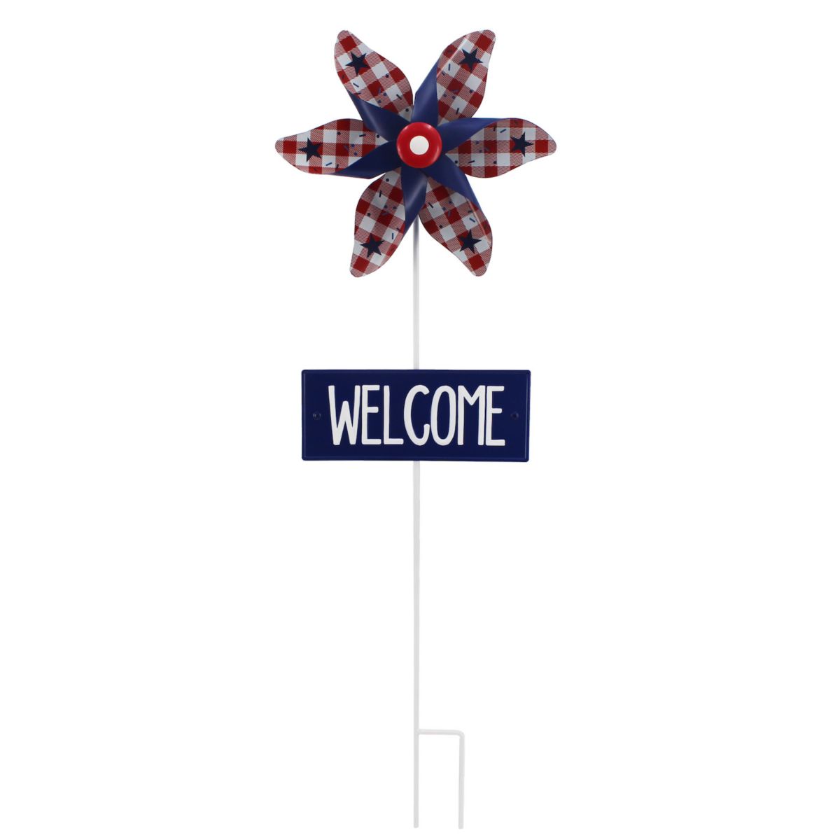 Americana Pinwheel Welcome Garden Stake Celebrate Together