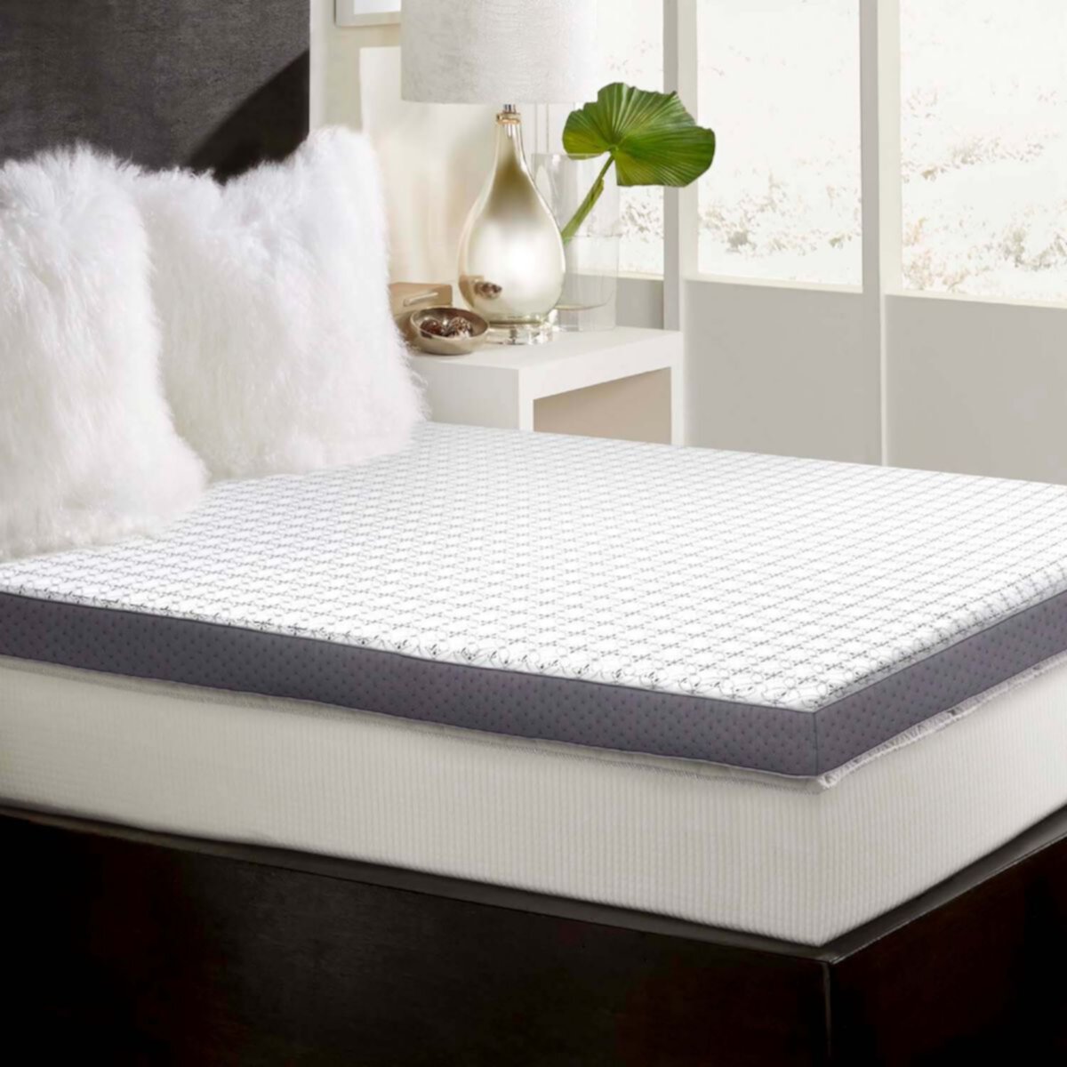 Hotel Laundry 3in Gel Memory Foam Mattress Topper with Cover Hotel Laundry