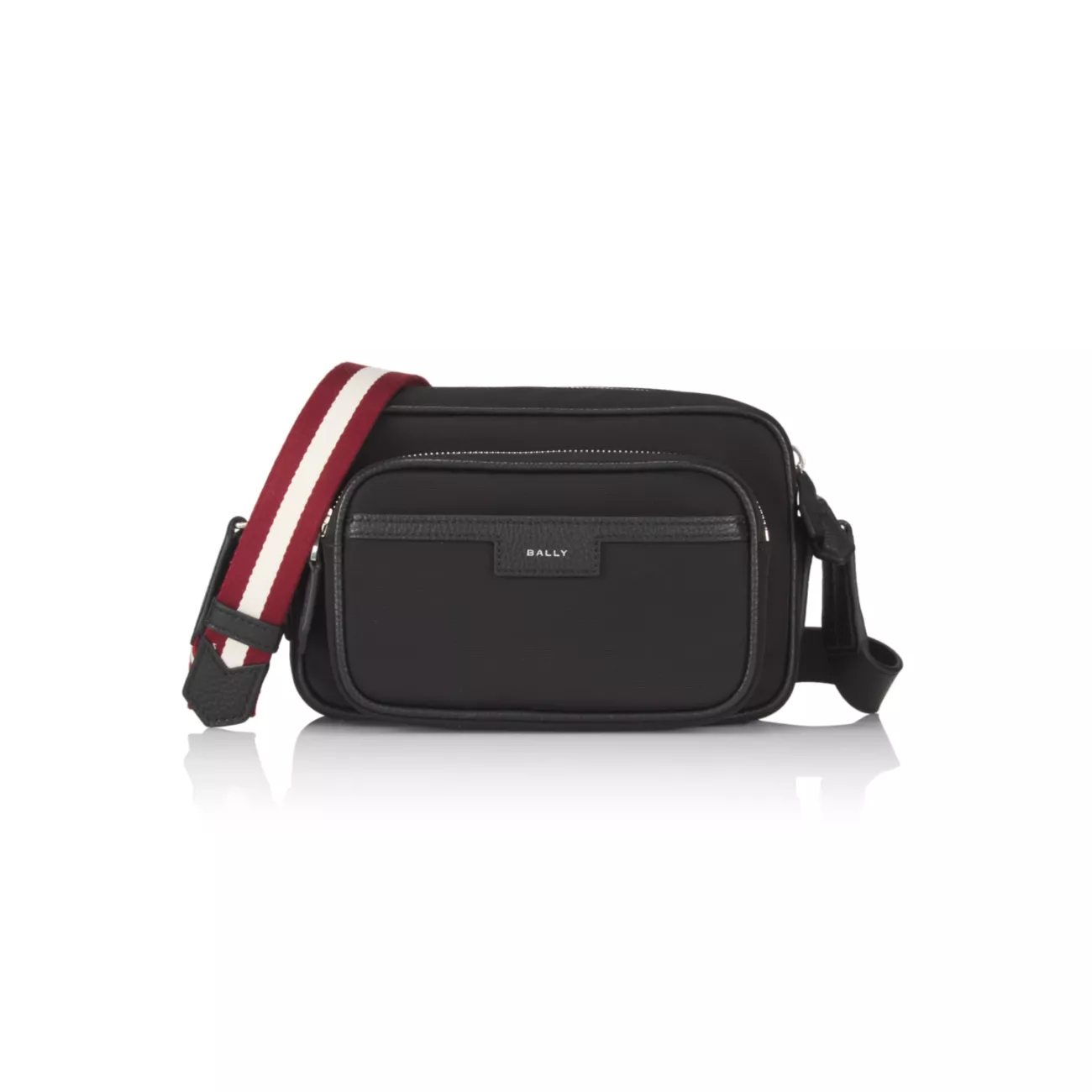 Code Leather-Trimmed Crossbody Bag BALLY