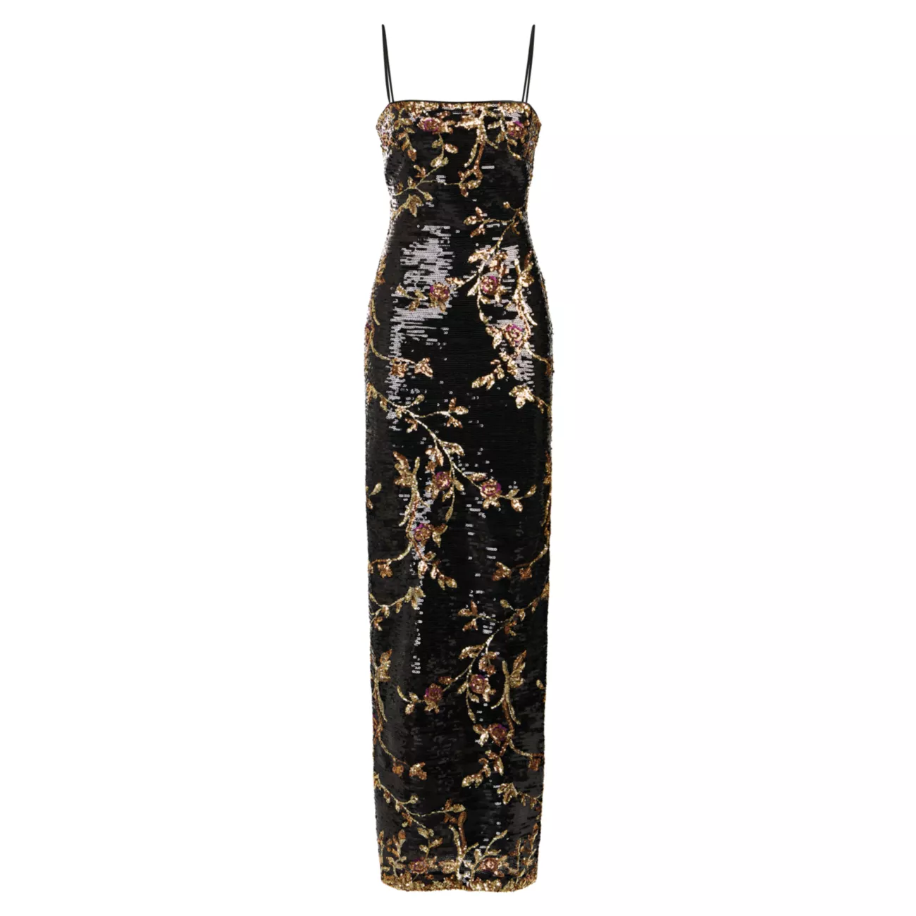 Платье-колонна Yazmeen с цветочным принтом и пайетками Halston
