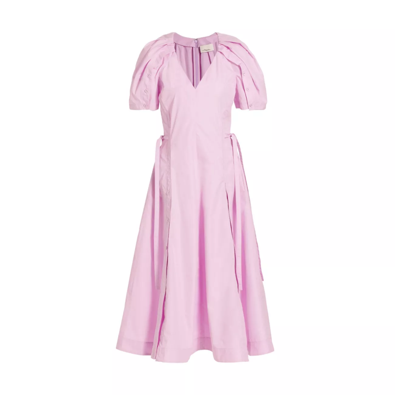 Платье миди Bloom из хлопковой смеси с объемными рукавами 3.1 PHILLIP LIM