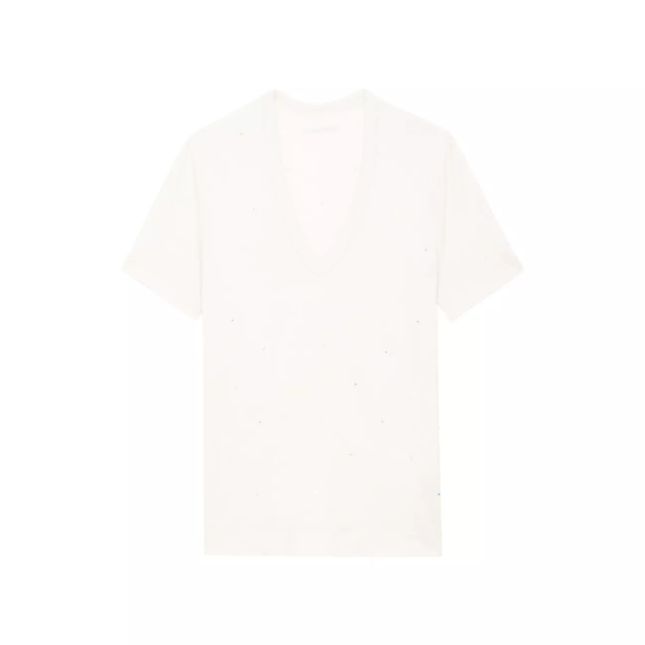 Crystal-Embellished V-Neck T-Shirt Zadig & Voltaire