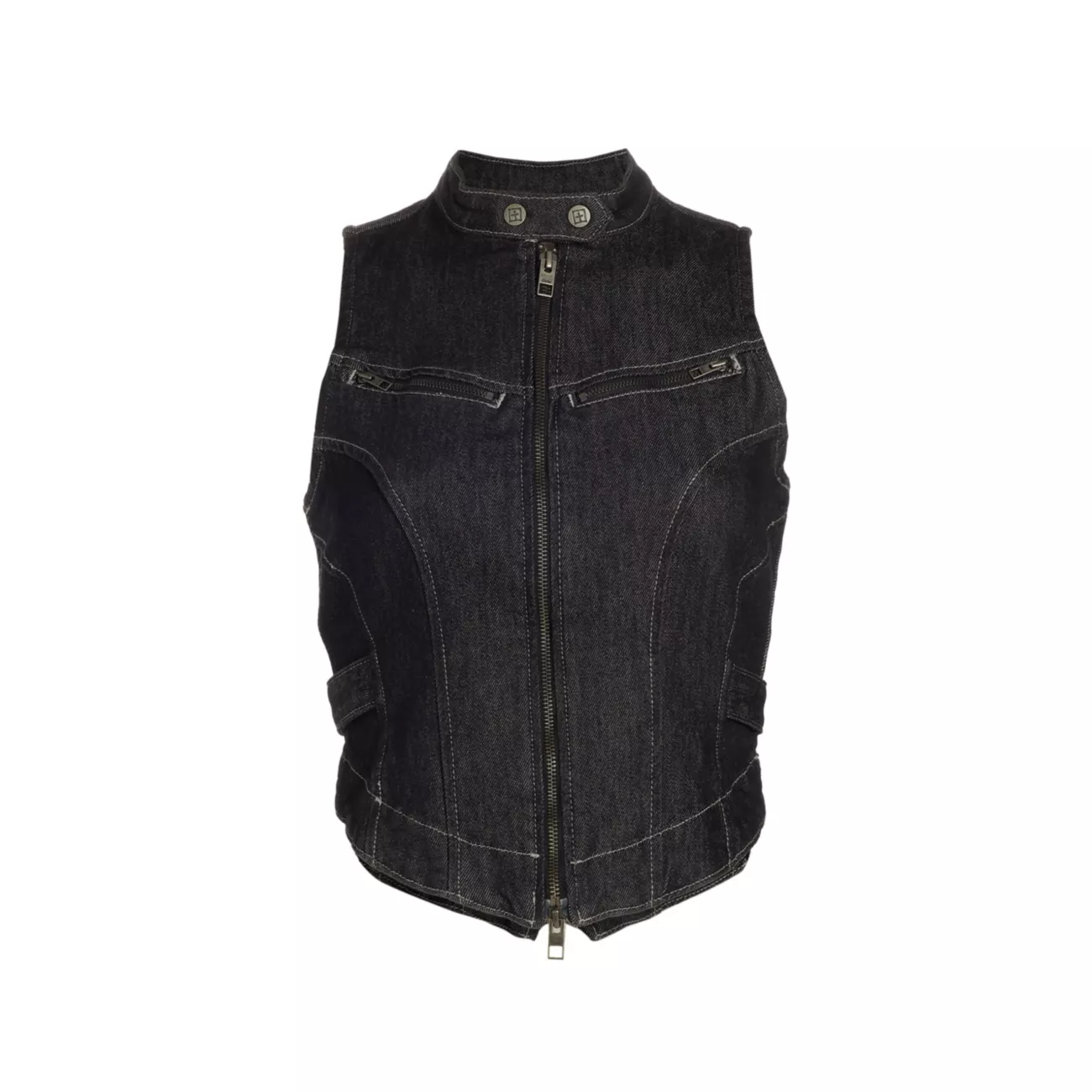 Express To Mars Paradigm Denim Moto Vest Ksubi