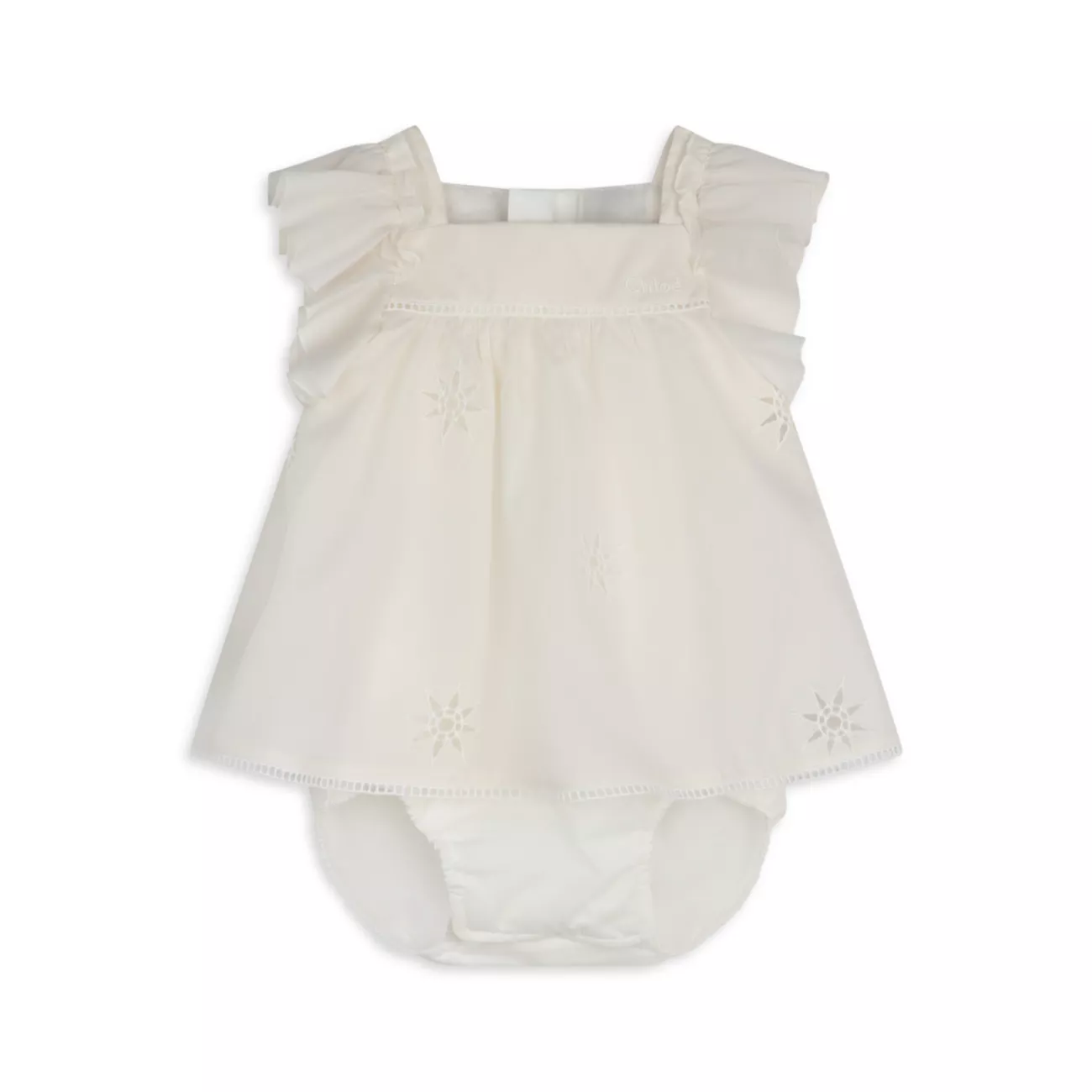 Платье с рюшами и отделкой проушинами для маленьких девочек и amp; Комплект шароваров Chloe
