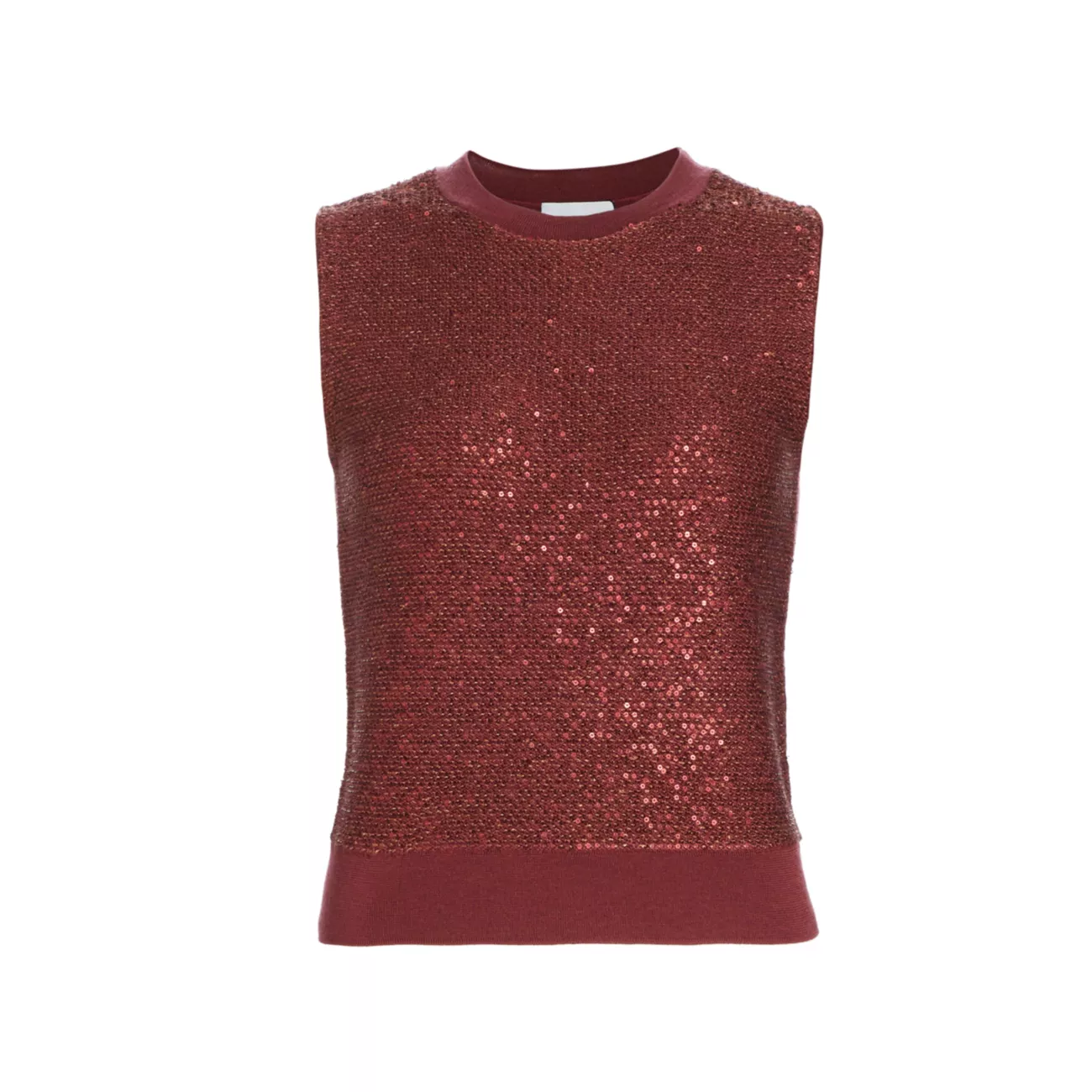 Sequined Wool &amp; Silk-Blend Top St. John