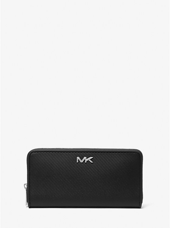 Varick Leather Zip-Around Wallet Michael Kors Mens