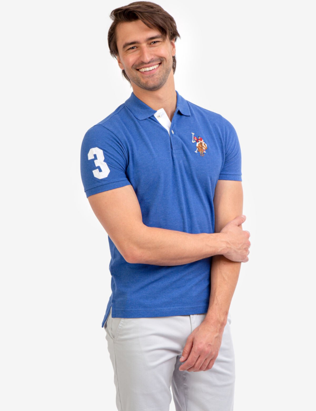Мужская рубашка-поло с большим логотипом U.S. POLO ASSN. U.S. POLO ASSN.