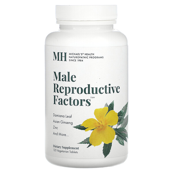Мужские репродуктивные факторы, 120 вегетарианских таблеток Michael's Naturopathic