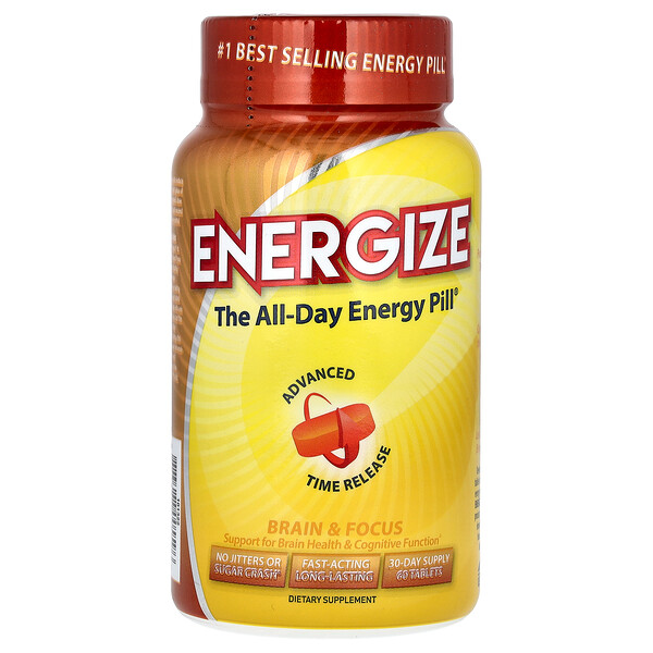 Energize, Таблетка для энергии на весь день, 60 таблеток Isatori