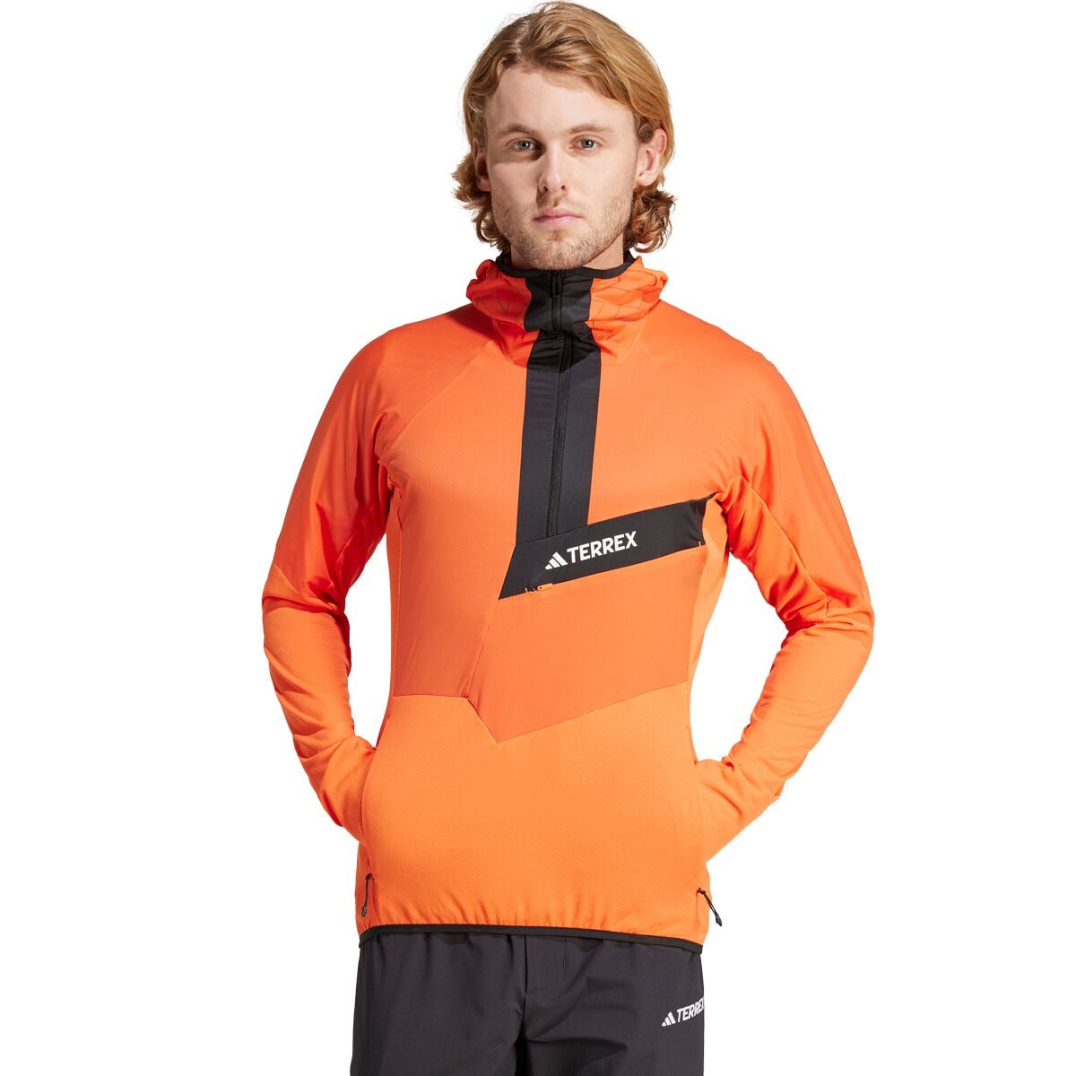 Сверхлегкая флисовая куртка с капюшоном на молнии 1/2 Techrock Adidas