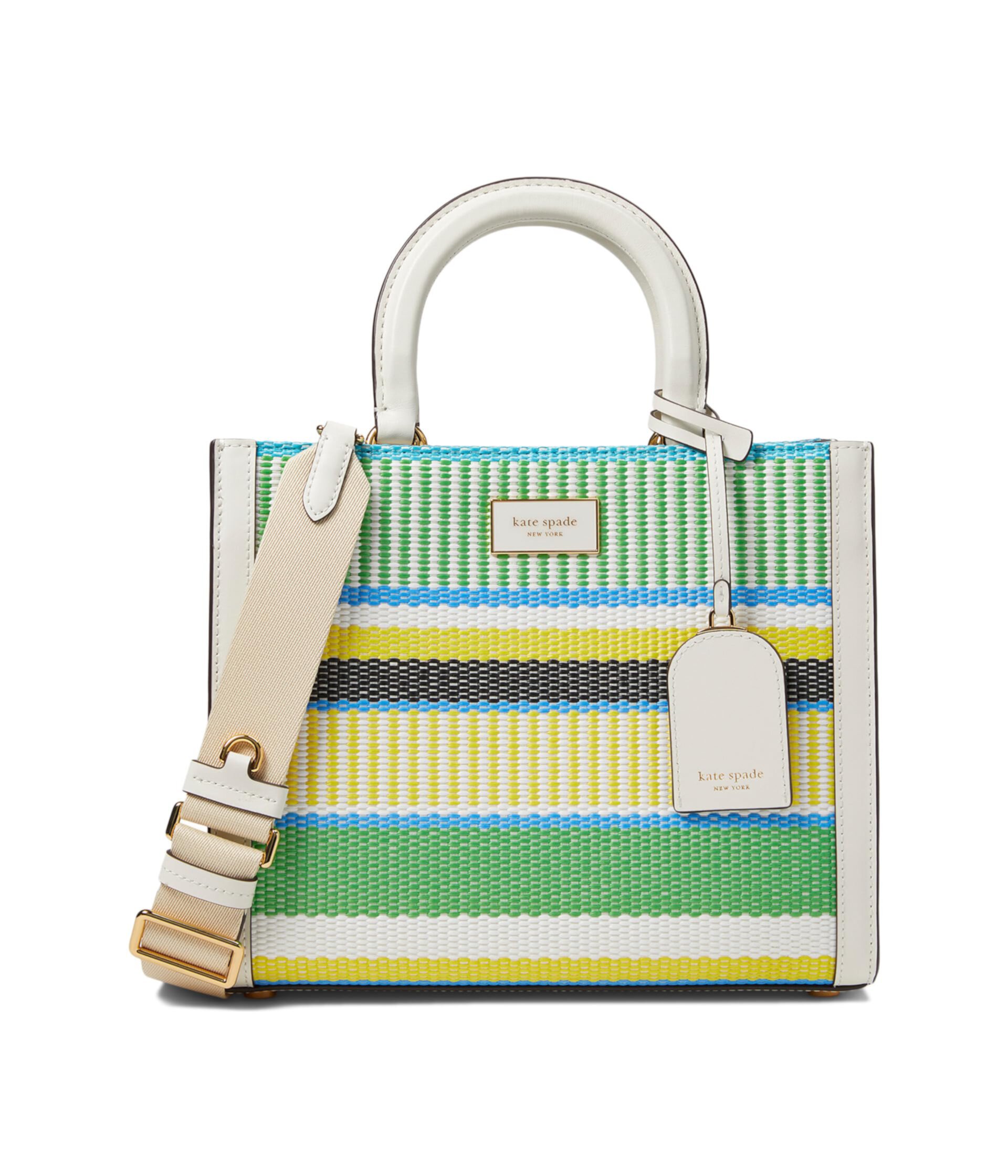 Сумка тоут Kate Spade New York Manhattan Striped Woven Straw Small Tote Kate Spade New York