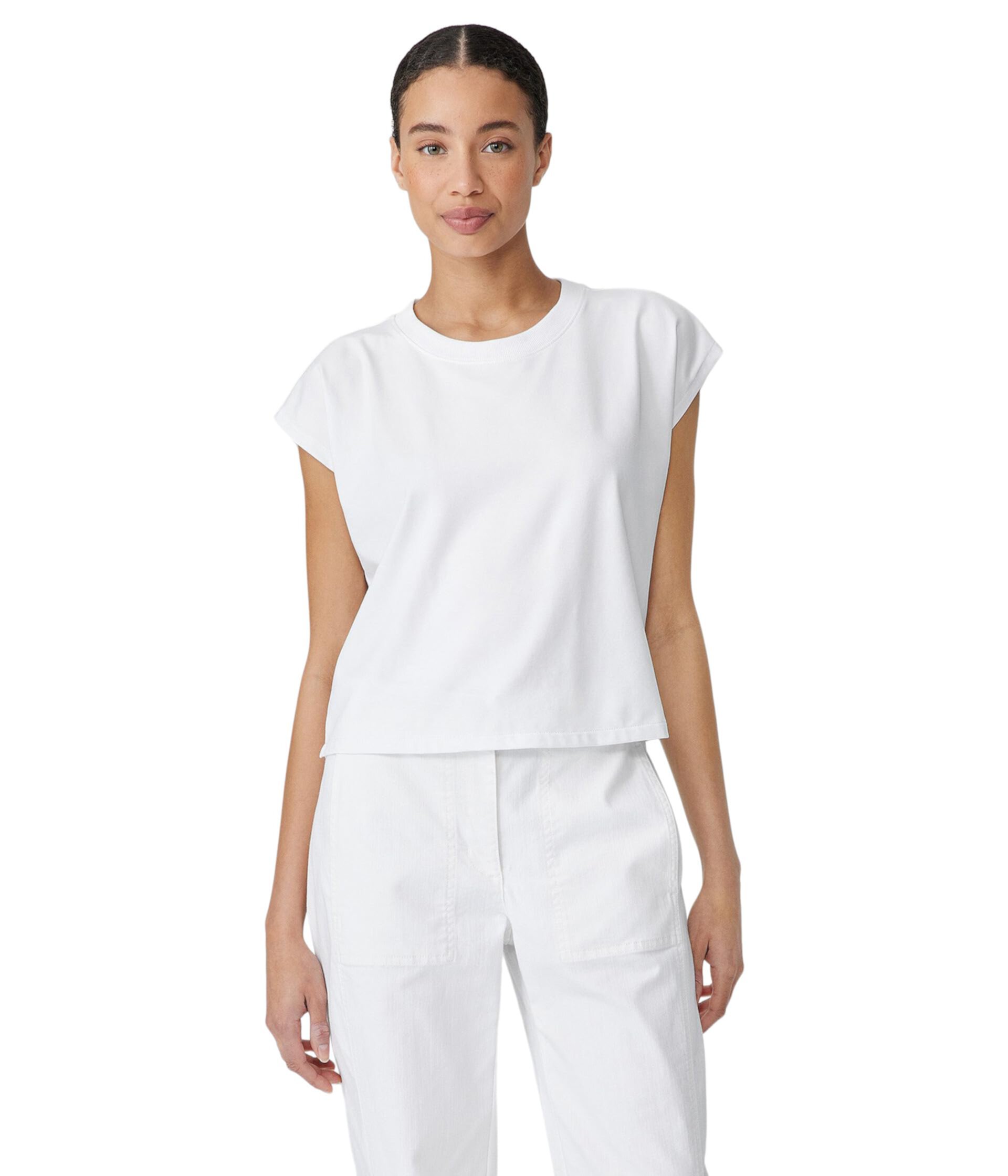 Женская Блузка Eileen Fisher Crew Neck Cropped Shell Eileen Fisher