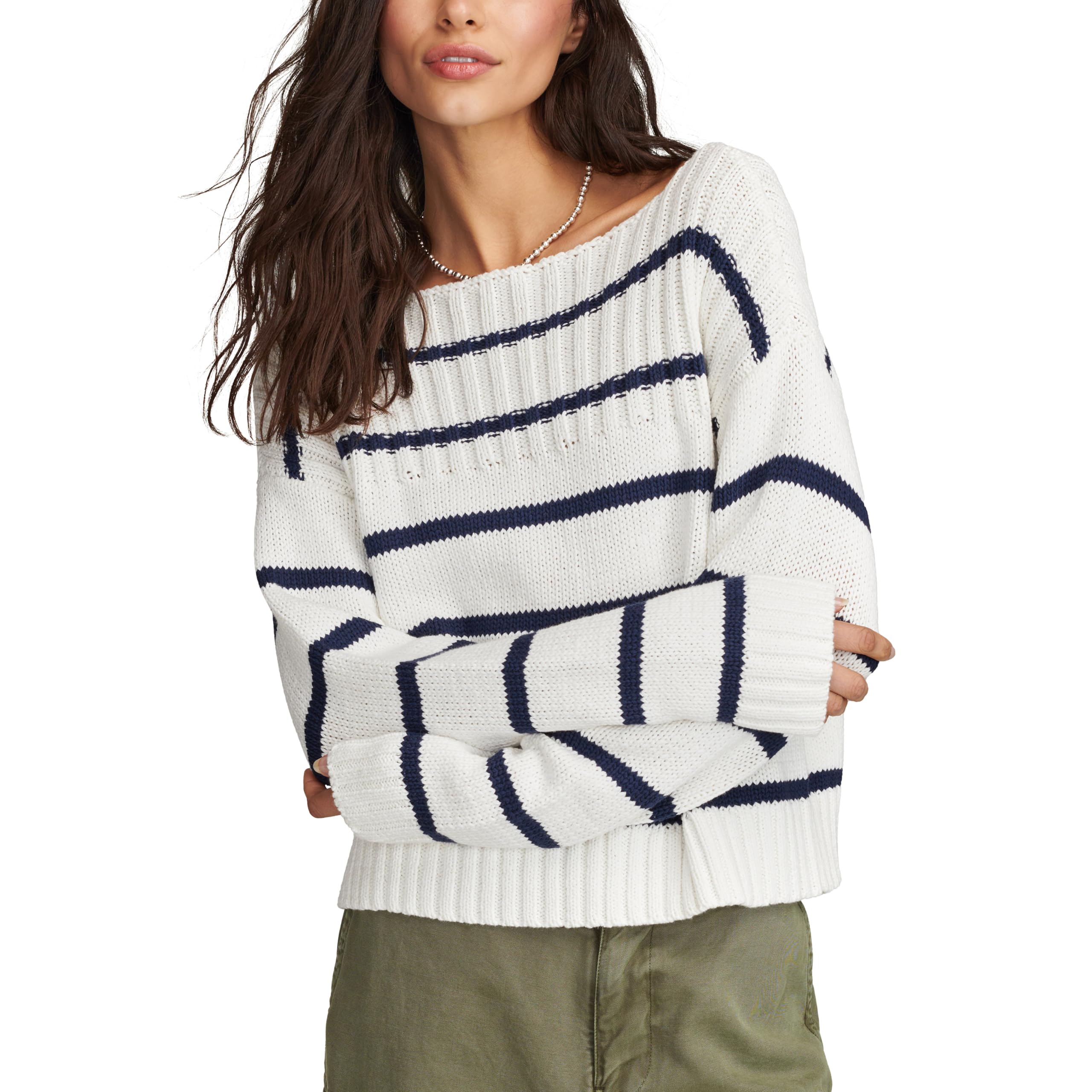 Полосатый пуловер-свитер Lucky Brand