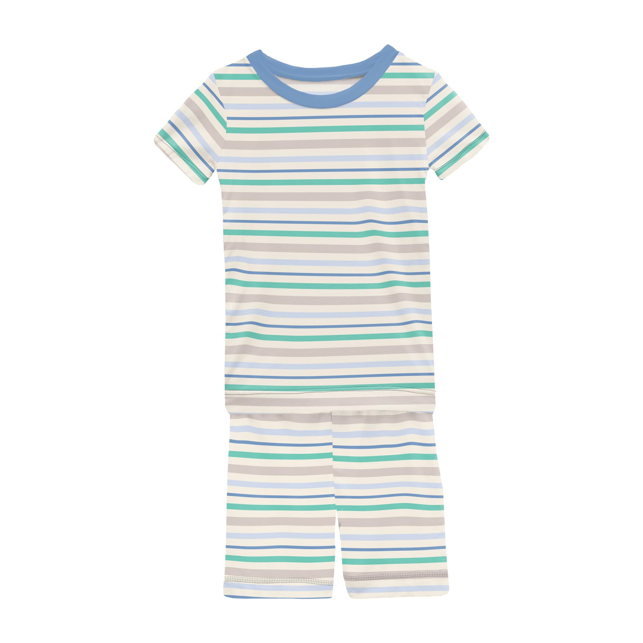 Пижамный комплект с короткими рукавами и шортами с принтом (для больших детей) KicKee Pants