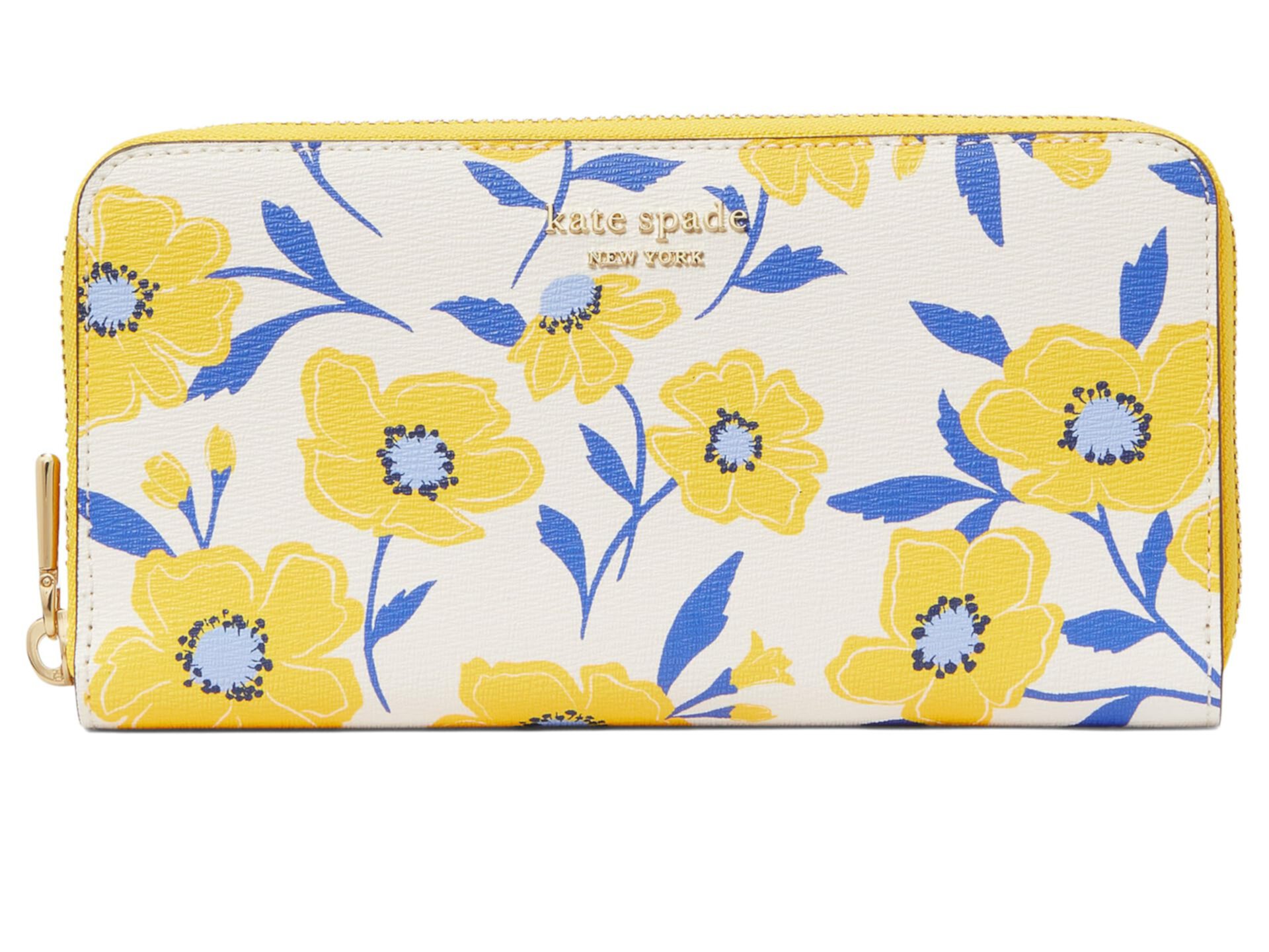 Континентальный кошелек Morgan Sunshine на молнии из ПВХ с цветочным принтом Kate Spade New York